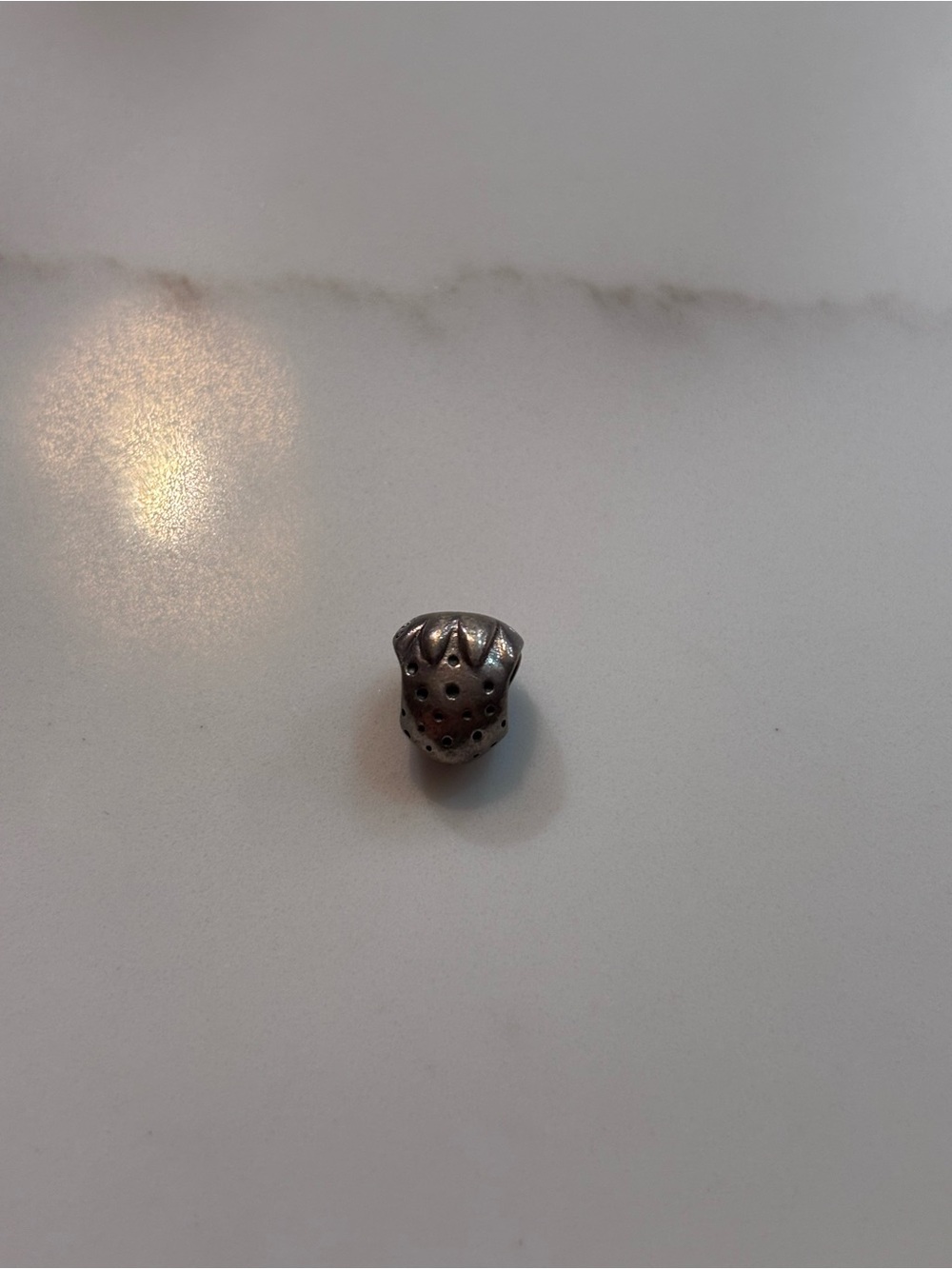 Sterling Silver Strawberry Charm - Pandora Compatible